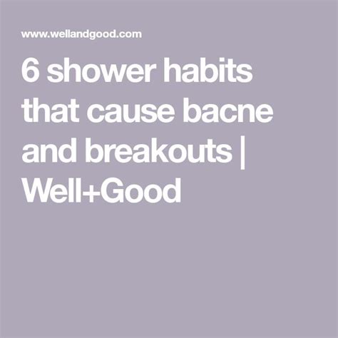Back Acne Causes: How Shower Habits Affect Your Skin .